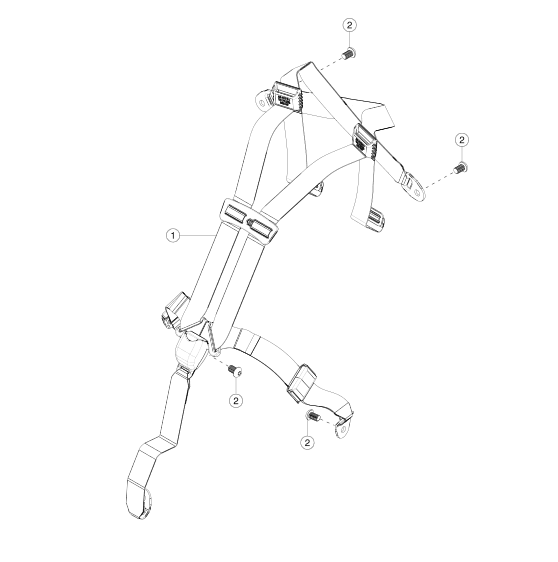 Model S - Veiligheidsgordel 3e rij - compleet