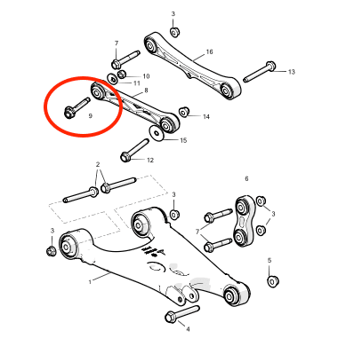 BOLT HF CAM M10X69.1 PC109 4 MM OFFSET