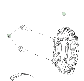 BOLT HF M12x1.75x45 8.8-ZnFl Caliper 
