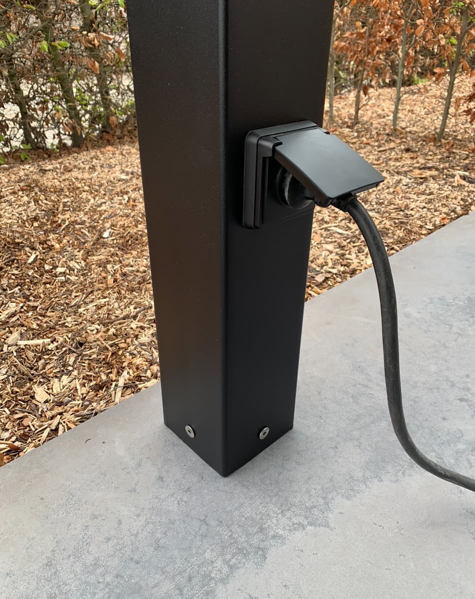 Installationsstange aus Edelstahl für Tesla Wall Charger-on the ground-withoutwall socket