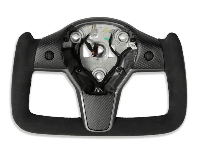 Model 3 / Model Y - Yoke stijl Carbon Fiber Alcantara Stuurwiel (geen warmte functie)