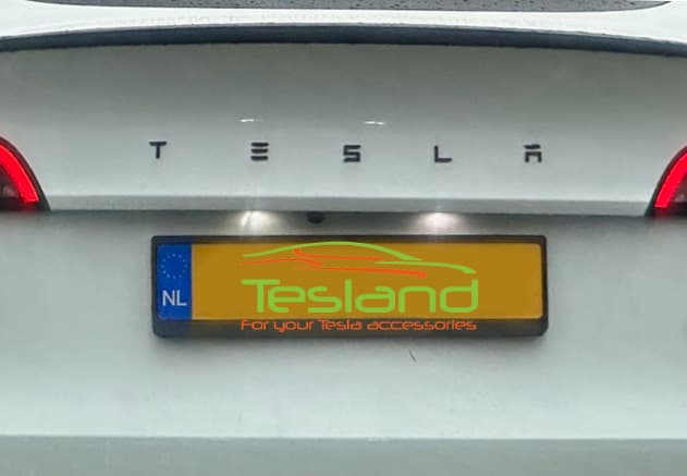"TESLA" Tekst logo (mat zwart)