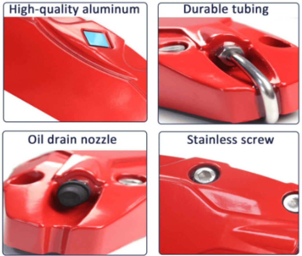 Model S en X Rood metalen remklauw afdekking 19-20 inch