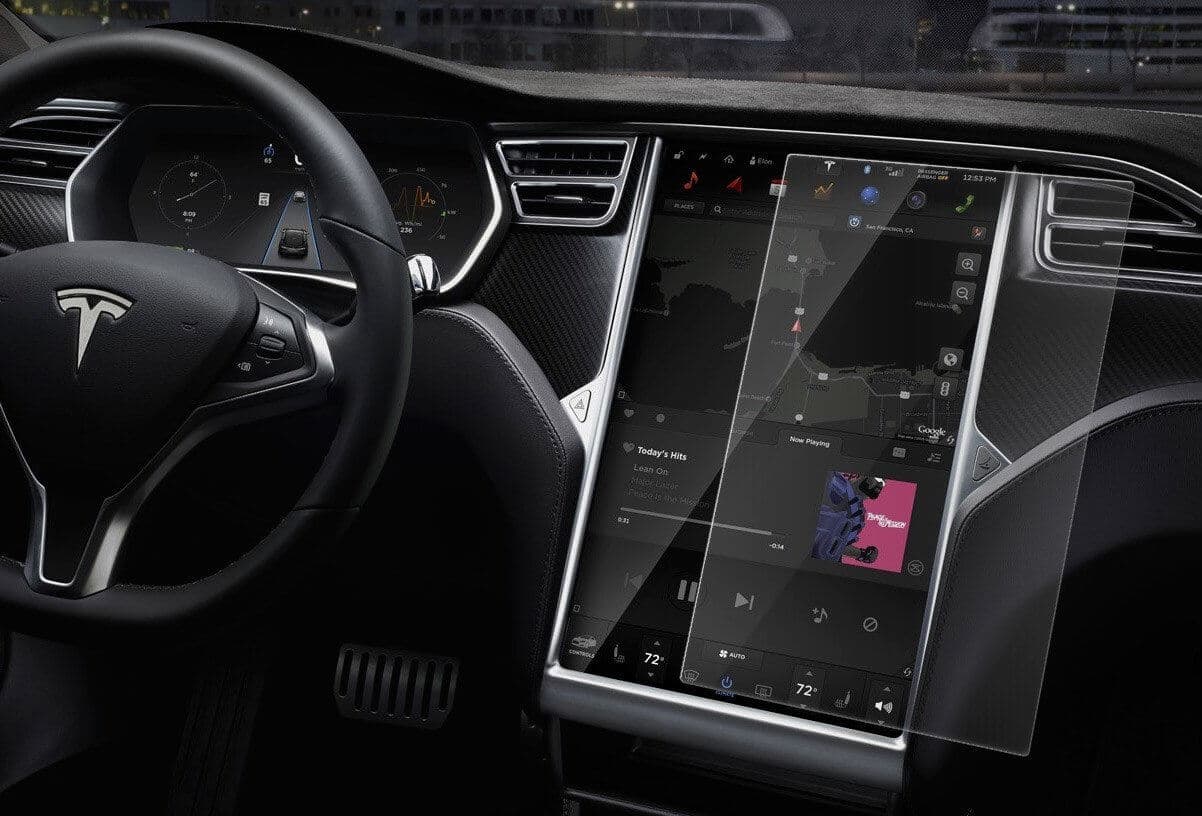 Model S / Model X - Glazen schermbeschermer voor middenscherm