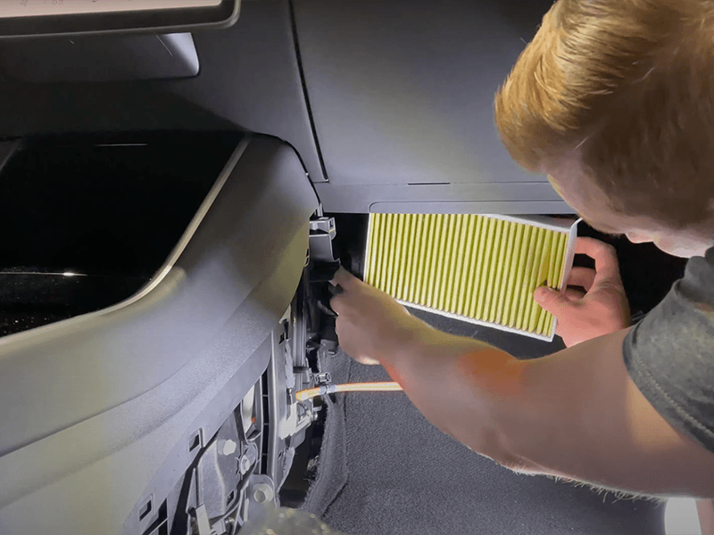 Airco Duct Cleaning and Cabin Filter replacement-Tesla Model S after April 2016
