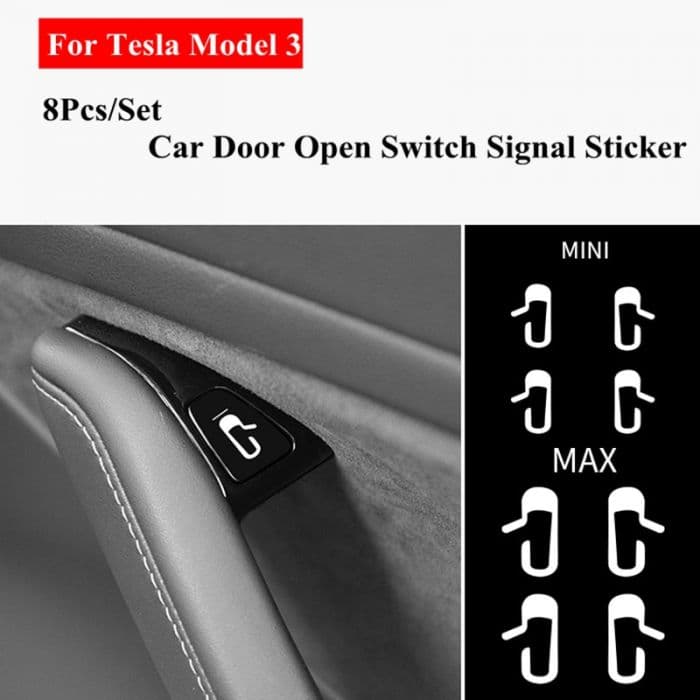Model 3/Y - Deurknop labels