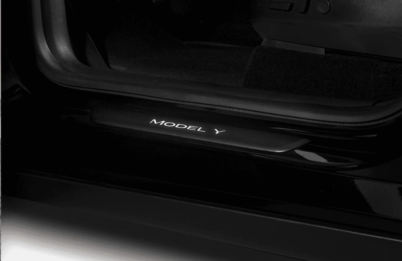Model Y - Verlichte Dorpel Lijsten zwart Origineel Tesla