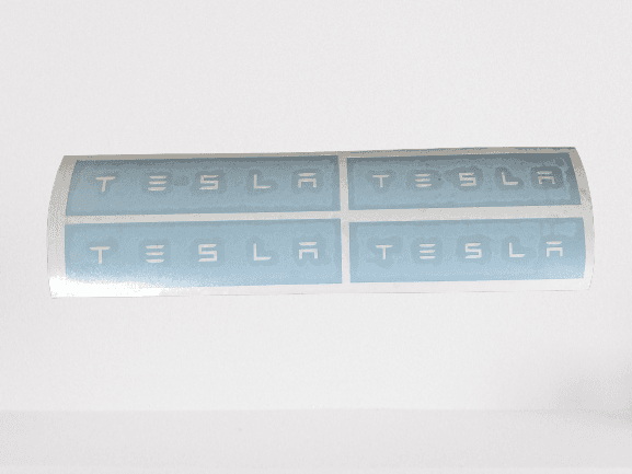 Set remklauw stickers 'TESLA'